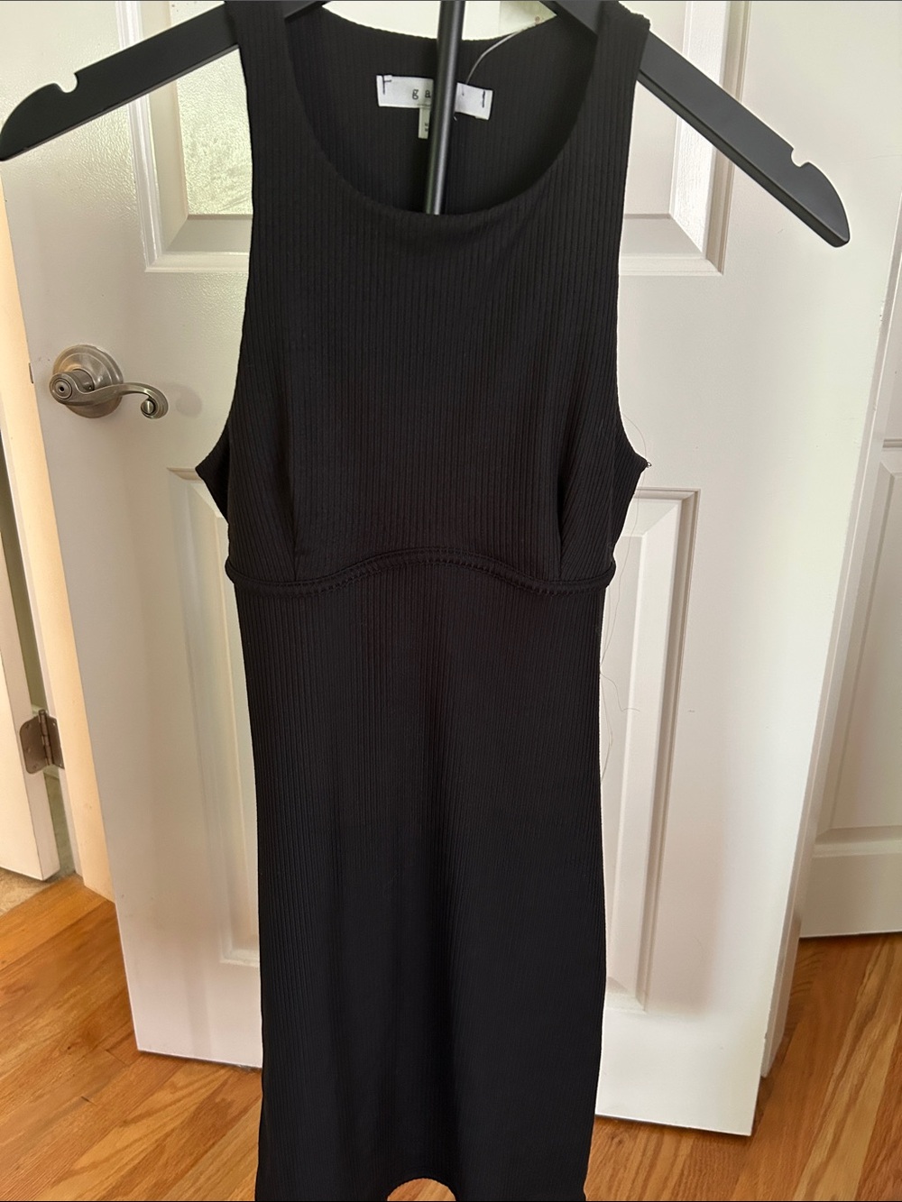 NWT Gaze Black Ribbed High-Neck Tank
